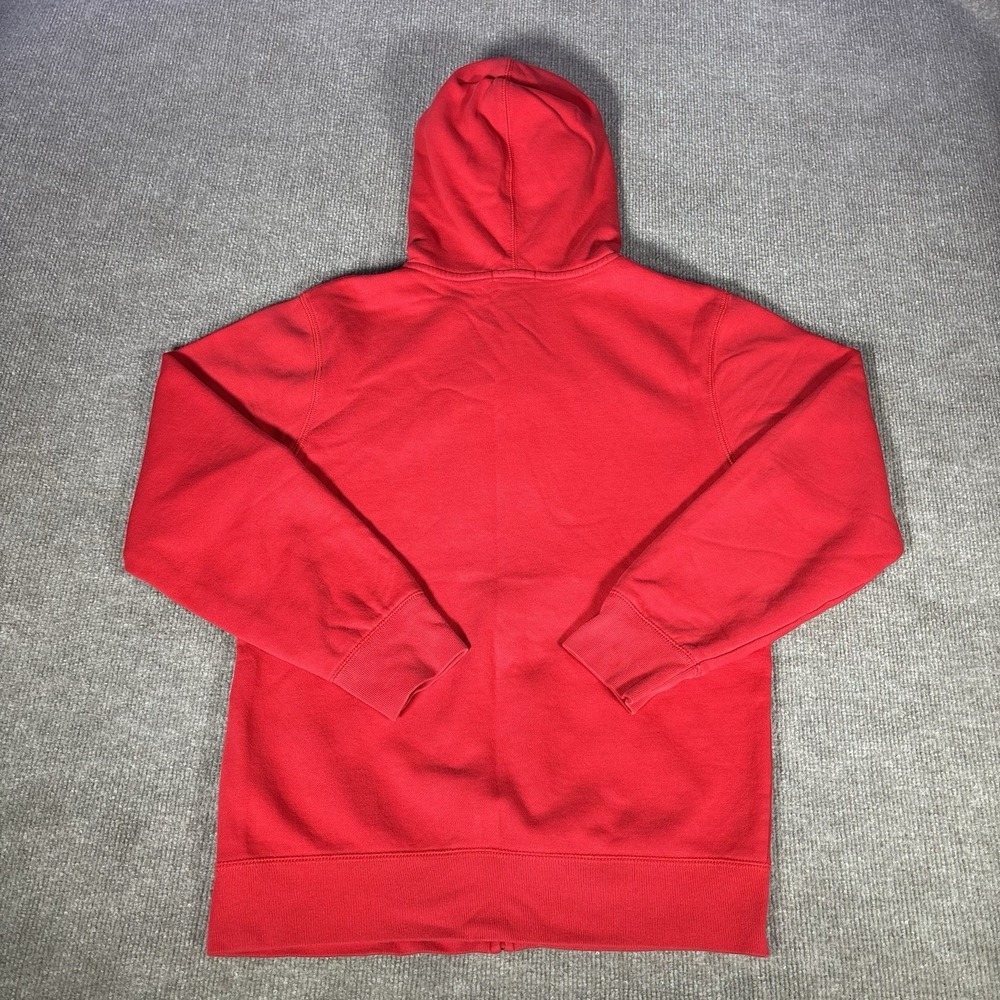 GAP Kids Hoodie Sweatshirt Youth 2XL Full Zip Red Fleece Embroidered Logo Y2K - Picture 3 of 8